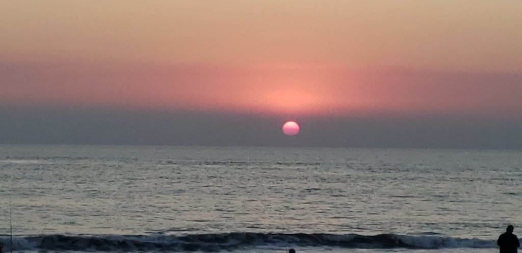 a sunset over Drake Bay