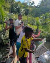 Children participating in monitoring activities