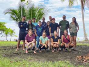 Volunteers working on the new nursery
