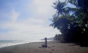 A volunteer absorbing the nature of Rio Oro