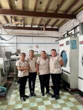 Caring staff in Laundry Facilities