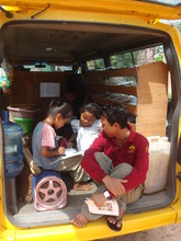 One of the dedicated Mobile Library teachers