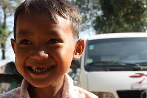 A child with the mobile library