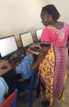 Madam Sheilah  from SNE in the computer lab