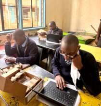 A picture of learners using Chromebooks