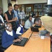 Blind students at KNEC