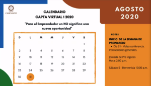 Activity Calendar for Capta Virtual