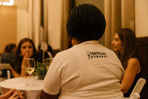 One of the graduates shares her story at Tertulias