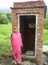 Low Cost Toilet constructed in a village