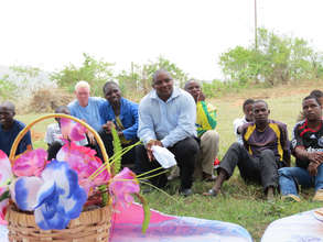 Community men at graduation
