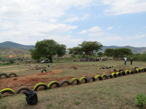 Tyres for playground
