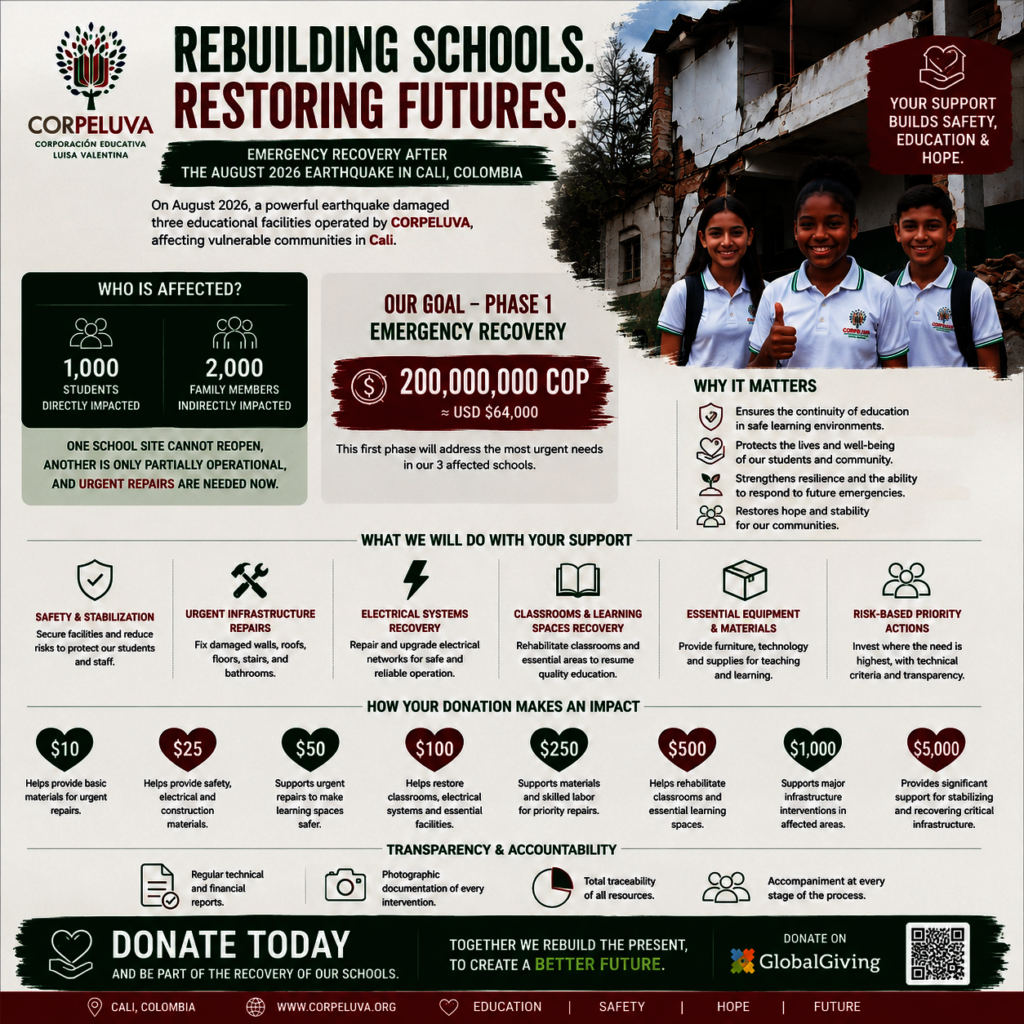 Rebuild Our Schools After the Colombia Earthquake