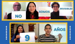 The "No somos Invisibles" social broadcasting team