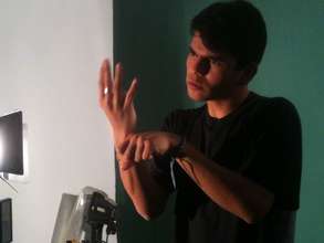 Deaf student telling the story