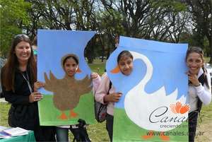 deaf children with their families