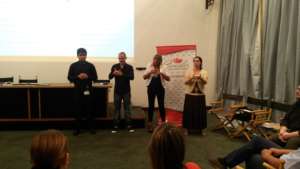 four sign language interpreters, four countries