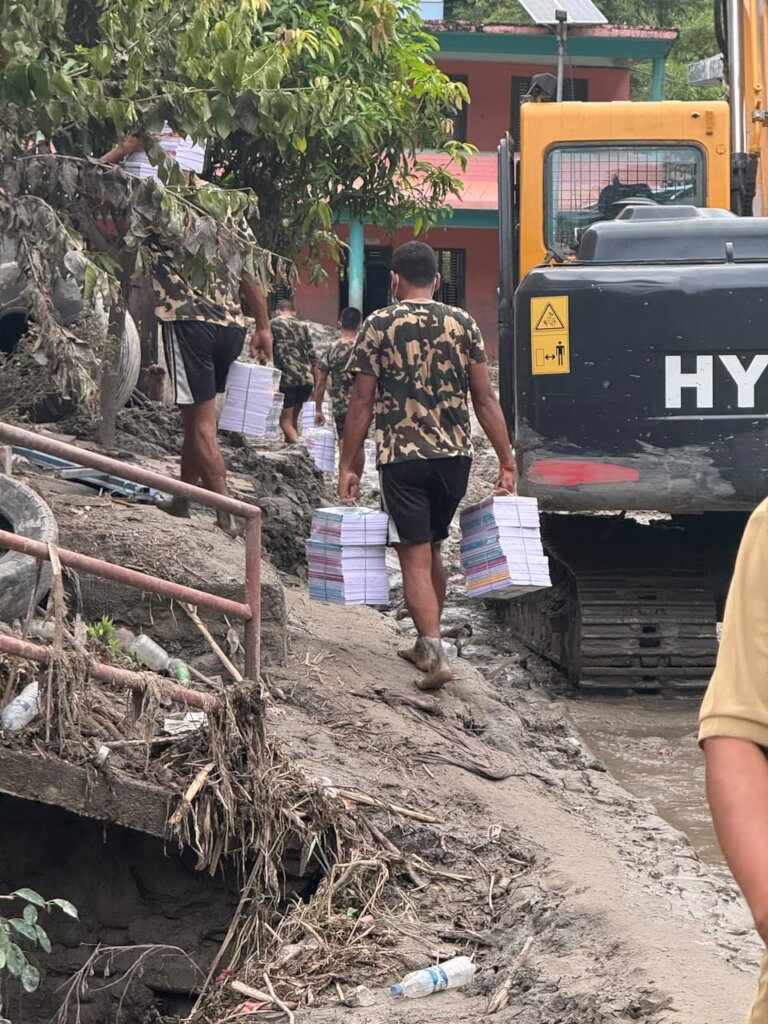 supported by army to carry those