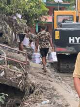 supported by army to carry those