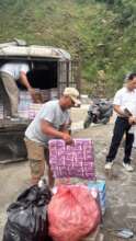 sanitary items were delivered