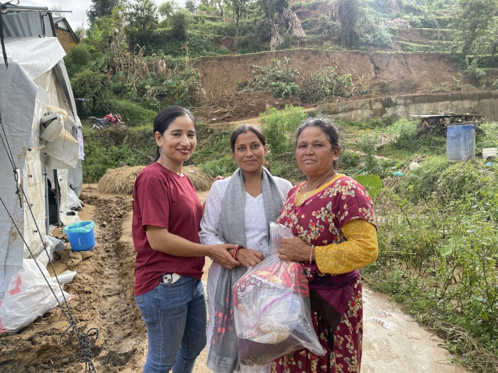 Reaching women with relief supplies