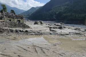 Building Destroyed by River Flood