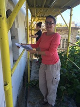 AiP volunteers document damaged wall paintings