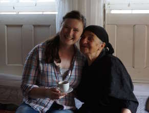 Grandma Kore gives tour of house being restored