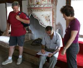 Visitors from Australia tour house w/ Mr. Skenduli