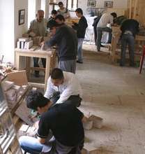 Classroom instruction for young stonemasons