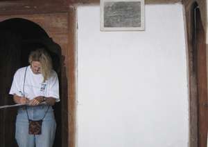 Volunteer prepares drawings of historic interiors