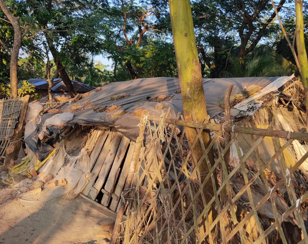 Typical poor people houses in Bangladesh