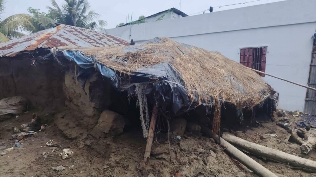 Fully damaged housing