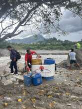 FRF prepping jerricans to refuel Trishuli hospital