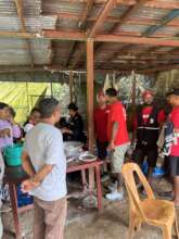FRF touring food pantry before fueling vehicles
