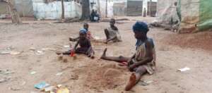 Young and promising displaced children playing