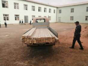 delivering wood for floor
