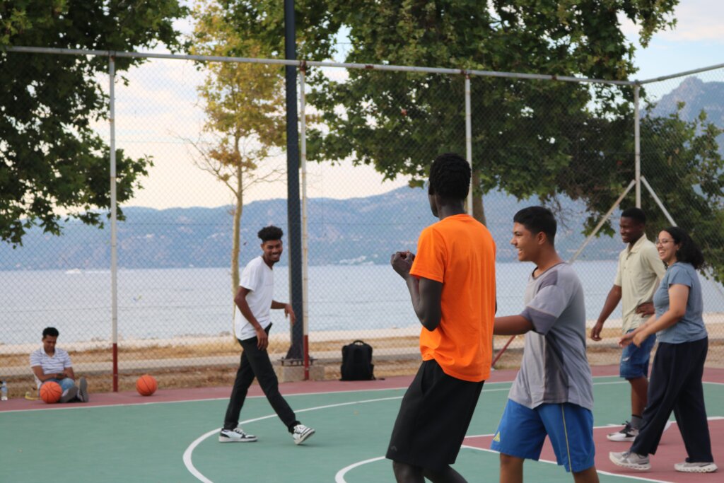 Sponsor basketball sessions for young refugees