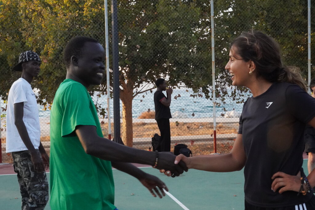 Sponsor basketball sessions for young refugees