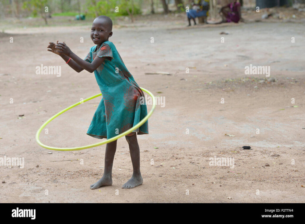 school girl playing,  dreaming her school future