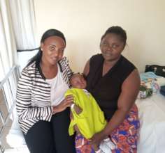 Irene visiting Baby Adhi and mom