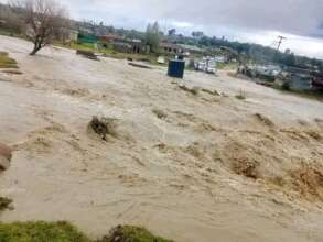 Floods blocking the roads in the lowlands