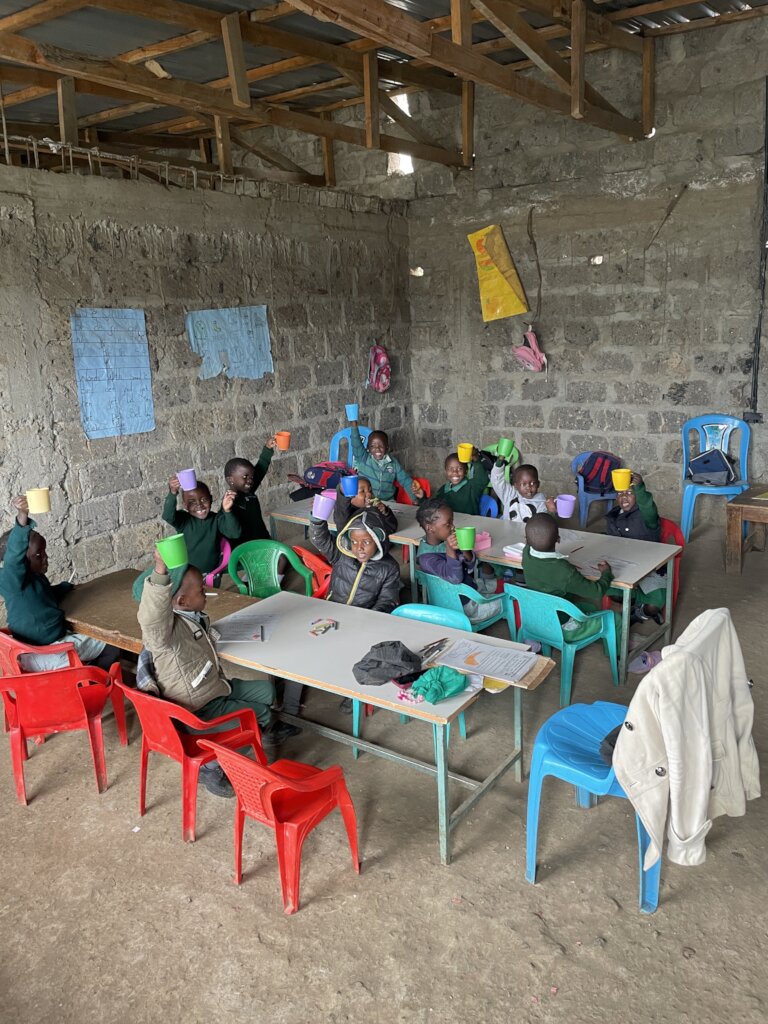 Children enjoying meals in previous event