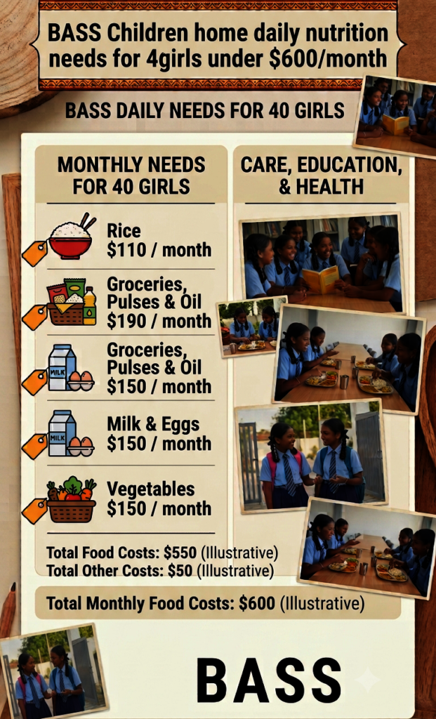 Provide Daily Nutritious Meals for 40 Girls