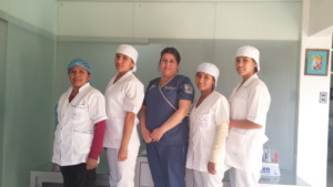 Shirley 2nd from left pictured with Dr. Quinteros