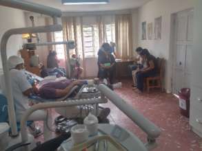 Blind patients receiving treatment