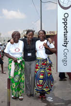 Opportunity DRC clients with their loan officer.