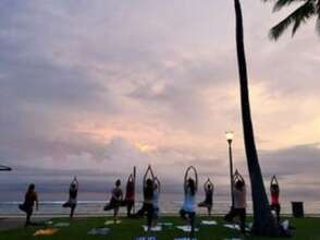 Yoga on the beach in Maui