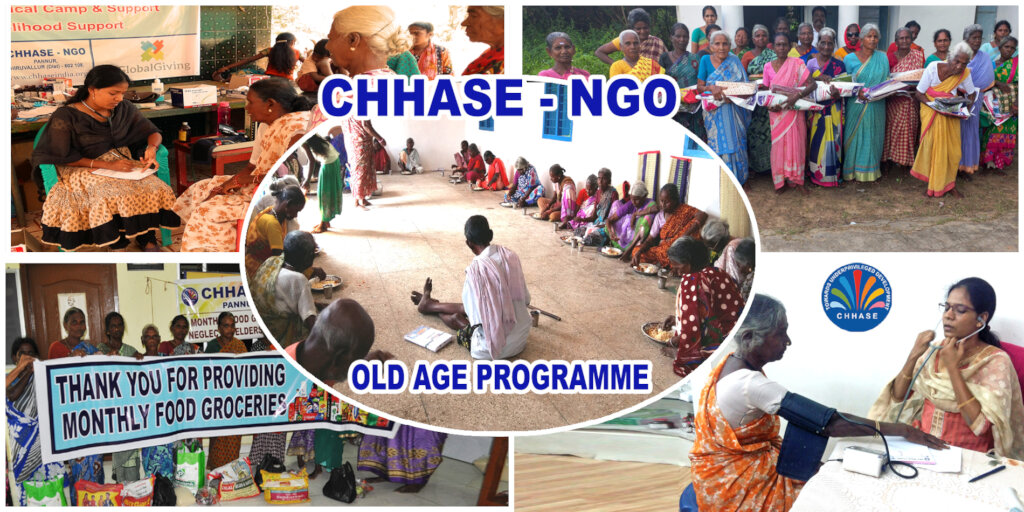 Donate food to 57 neglected elders