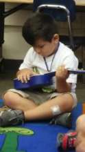 Charlie explores the strings!