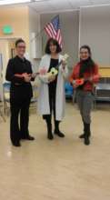LAUSD's Katie McGrath and Leti Puyol with Jess